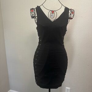 Elegant Black Sheer Women's dress